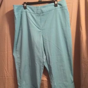 Studio 1040 teal-colored dressy capris
